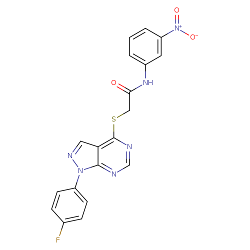 2-{[1-(4-fluorophenyl)-1H-pyrazolo[3,4-d]pyrimidin-4-yl]sulfanyl}-N-(3-nitrophenyl)acetamide