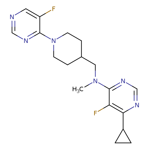 6-cyclopropyl-5-fluoro-N-{[1-(5-fluoropyrimidin-4-yl)piperidin-4-yl]methyl}-N-methylpyrimidin-4-amine