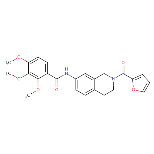 N-[2-(furan-2-carbonyl)-1,2,3,4-tetrahydroisoquinolin-7-yl]-2,3,4-trimethoxybenzamide