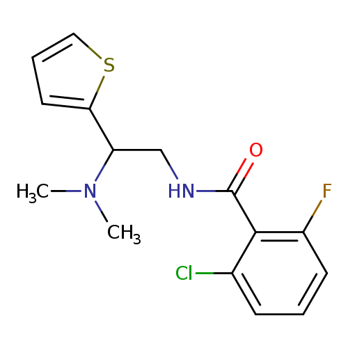2-chloro-N-[2-(dimethylamino)-2-(thiophen-2-yl)ethyl]-6-fluorobenzamide