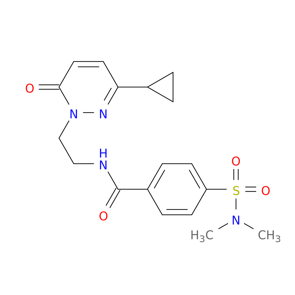 N-[2-(3-cyclopropyl-6-oxo-1,6-dihydropyridazin-1-yl)ethyl]-4-(dimethylsulfamoyl)benzamide