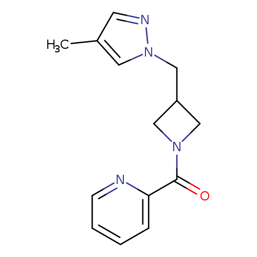 2-{3-[(4-methyl-1H-pyrazol-1-yl)methyl]azetidine-1-carbonyl}pyridine