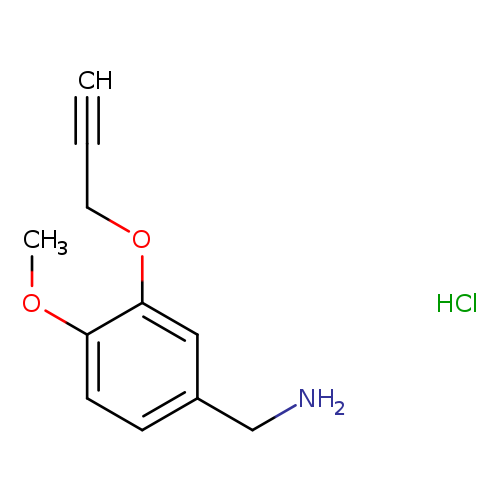 [4-methoxy-3-(prop-2-yn-1-yloxy)phenyl]methanamine hydrochloride