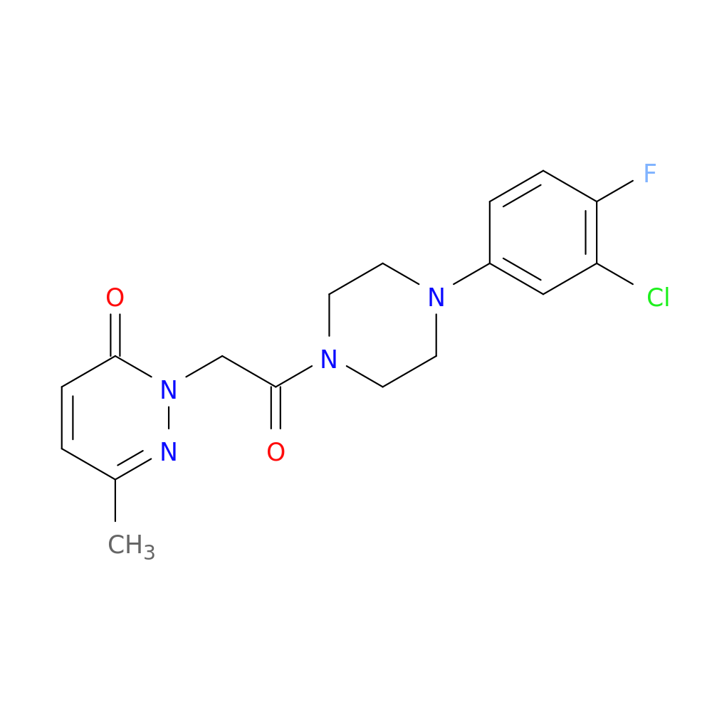2-{2-[4-(3-chloro-4-fluorophenyl)piperazin-1-yl]-2-oxoethyl}-6-methyl-2,3-dihydropyridazin-3-one