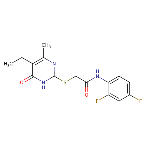 N-(2,4-difluorophenyl)-2-[(5-ethyl-4-methyl-6-oxo-1,6-dihydropyrimidin-2-yl)sulfanyl]acetamide