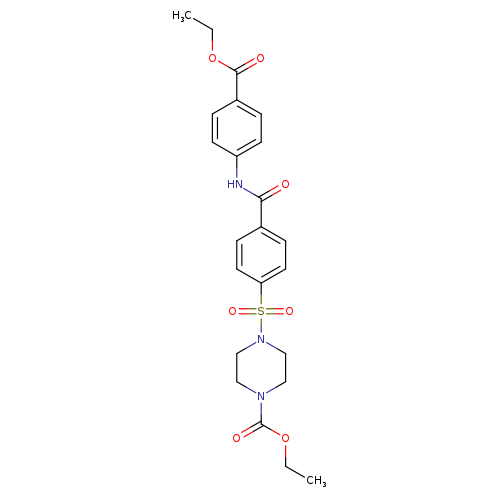 ethyl 4-(4-{[4-(ethoxycarbonyl)phenyl]carbamoyl}benzenesulfonyl)piperazine-1-carboxylate