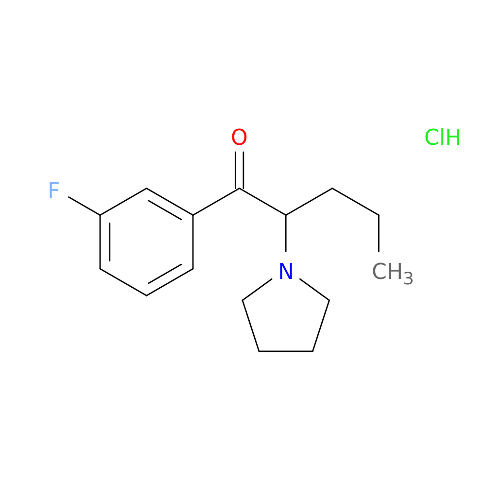 1-(3-fluorophenyl)-2-(1-pyrrolidinyl)-1-pentanone,monohydrochloride