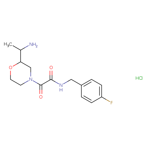 2-[2-(1-aminoethyl)morpholin-4-yl]-N-[(4-fluorophenyl)methyl]-2-oxoacetamide hydrochloride