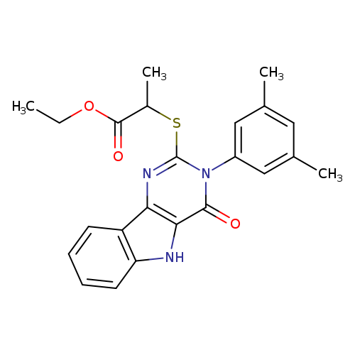 ethyl 2-{[3-(3,5-dimethylphenyl)-4-oxo-3H,4H,5H-pyrimido[5,4-b]indol-2-yl]sulfanyl}propanoate