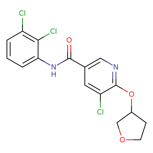 5-chloro-N-(2,3-dichlorophenyl)-6-(oxolan-3-yloxy)pyridine-3-carboxamide