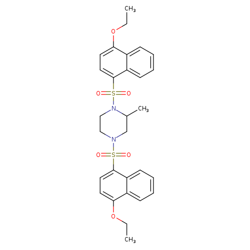 1,4-bis[(4-ethoxynaphthalen-1-yl)sulfonyl]-2-methylpiperazine