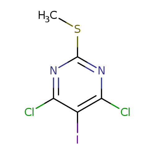 Pyrimidine, 4,6-dichloro-5-iodo-2-(methylthio)-