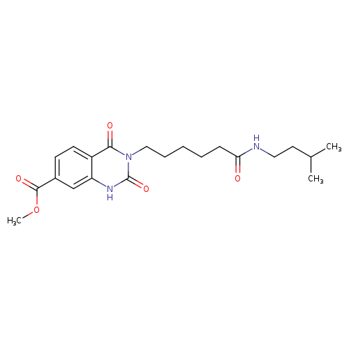 methyl 3-{5-[(3-methylbutyl)carbamoyl]pentyl}-2,4-dioxo-1,2,3,4-tetrahydroquinazoline-7-carboxylate