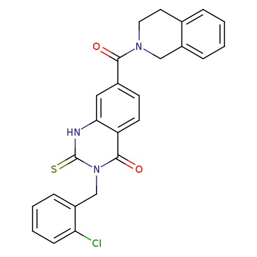 3-[(2-chlorophenyl)methyl]-2-sulfanylidene-7-(1,2,3,4-tetrahydroisoquinoline-2-carbonyl)-1,2,3,4-tetrahydroquinazolin-4-one
