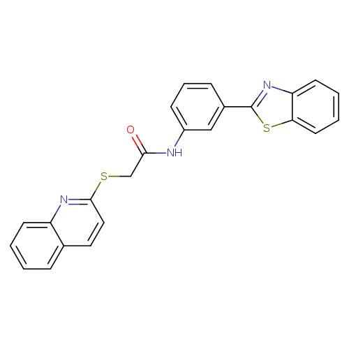 N-[3-(1,3-benzothiazol-2-yl)phenyl]-2-(quinolin-2-ylsulfanyl)acetamide