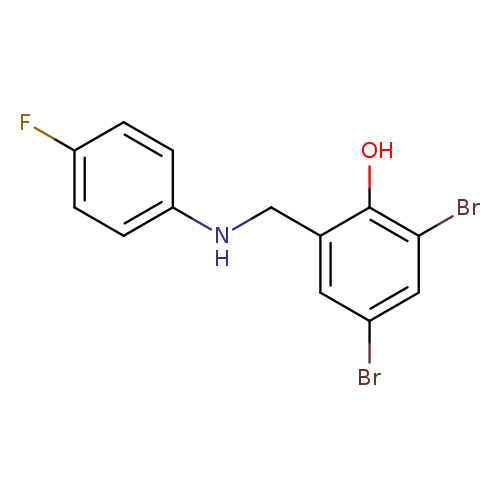 2,4-dibromo-6-{[(4-fluorophenyl)amino]methyl}phenol