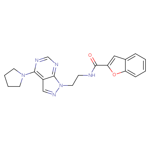 N-{2-[4-(pyrrolidin-1-yl)-1H-pyrazolo[3,4-d]pyrimidin-1-yl]ethyl}-1-benzofuran-2-carboxamide