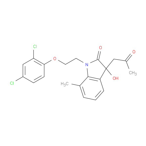1-[2-(2,4-dichlorophenoxy)ethyl]-3-hydroxy-7-methyl-3-(2-oxopropyl)-2,3-dihydro-1H-indol-2-one