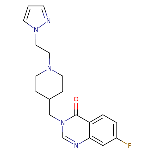 7-fluoro-3-({1-[2-(1H-pyrazol-1-yl)ethyl]piperidin-4-yl}methyl)-3,4-dihydroquinazolin-4-one