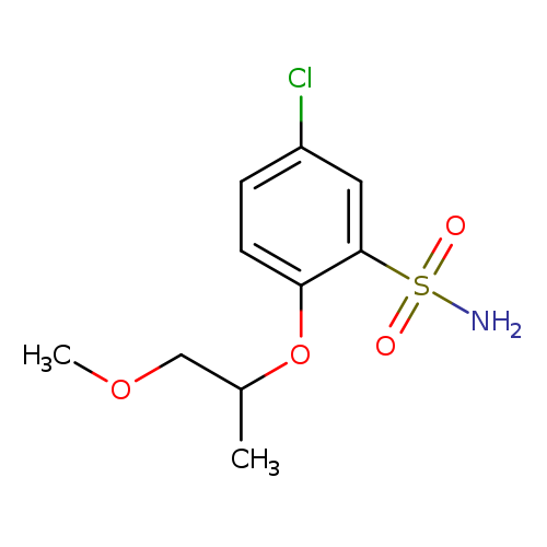 5-chloro-2-[(1-methoxypropan-2-yl)oxy]benzene-1-sulfonamide