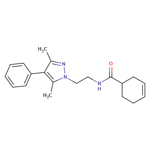 N-[2-(3,5-dimethyl-4-phenyl-1H-pyrazol-1-yl)ethyl]cyclohex-3-ene-1-carboxamide