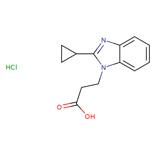 3-(2-Cyclopropyl-1h-1,3-benzodiazol-1-yl)propanoic acid hydrochloride