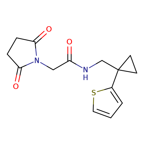 2-(2,5-dioxopyrrolidin-1-yl)-N-{[1-(thiophen-2-yl)cyclopropyl]methyl}acetamide