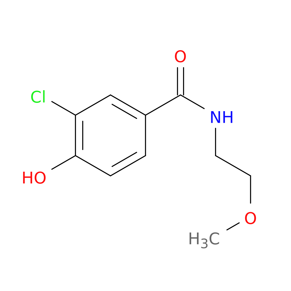 3-chloro-4-hydroxy-N-(2-methoxyethyl)benzamide