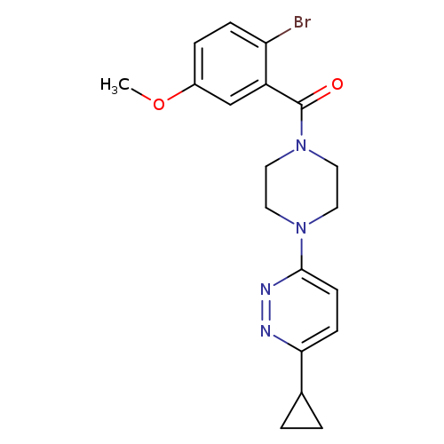3-[4-(2-bromo-5-methoxybenzoyl)piperazin-1-yl]-6-cyclopropylpyridazine