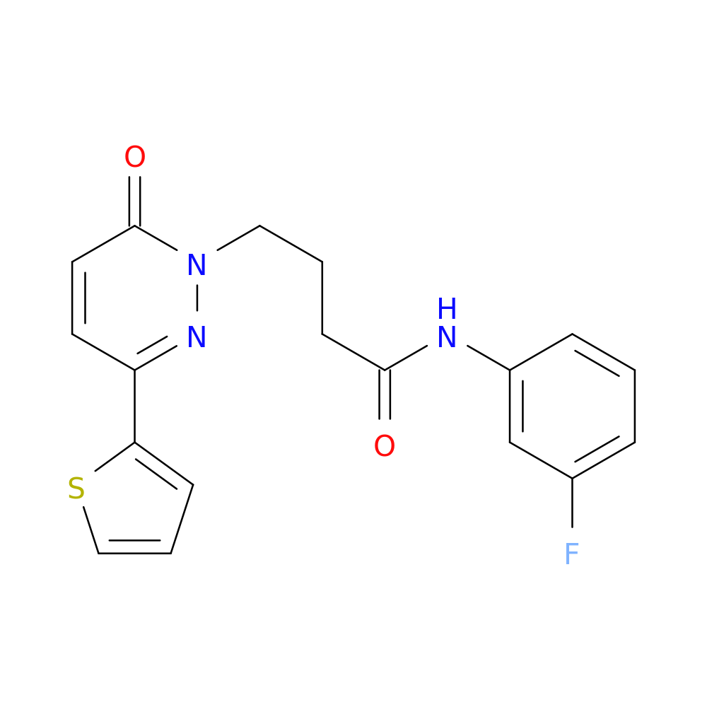 N-(3-fluorophenyl)-4-[6-oxo-3-(thiophen-2-yl)-1,6-dihydropyridazin-1-yl]butanamide