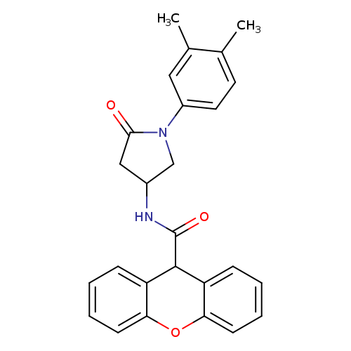 N-[1-(3,4-dimethylphenyl)-5-oxopyrrolidin-3-yl]-9H-xanthene-9-carboxamide
