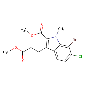 methyl 7-bromo-6-chloro-3-(3-methoxy-3-oxo-propyl)-1-methyl-indole-2-carboxylate