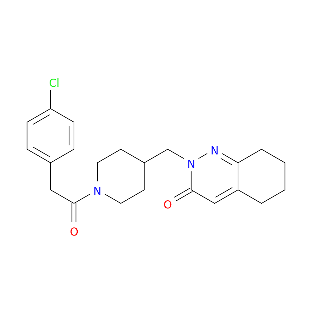 2-({1-[2-(4-chlorophenyl)acetyl]piperidin-4-yl}methyl)-2,3,5,6,7,8-hexahydrocinnolin-3-one