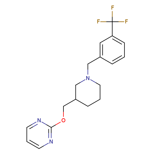 2-[(1-{[3-(trifluoromethyl)phenyl]methyl}piperidin-3-yl)methoxy]pyrimidine