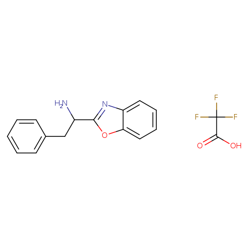 1-(1,3-benzoxazol-2-yl)-2-phenylethan-1-amine, trifluoroacetic acid