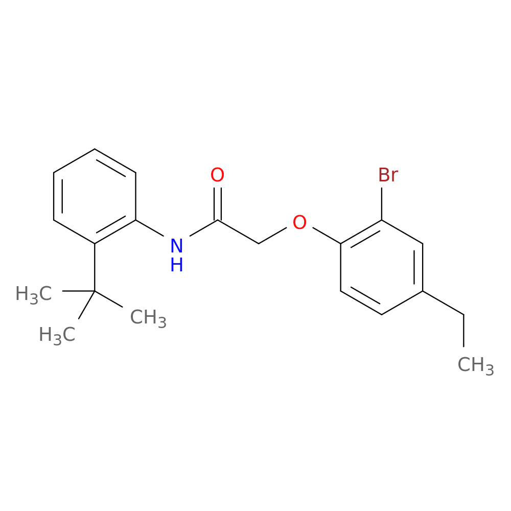 2-(2-bromo-4-ethylphenoxy)-N-(2-tert-butylphenyl)acetamide