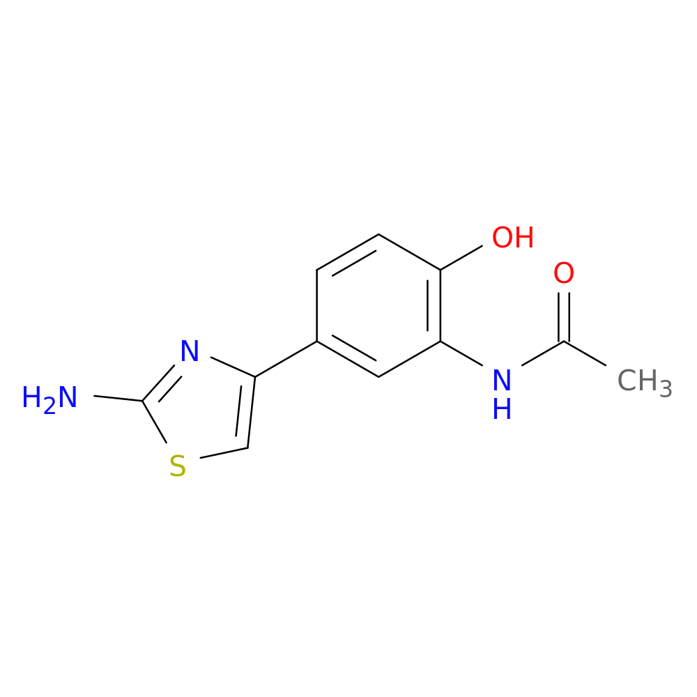 N-[5-(2-amino-1,3-thiazol-4-yl)-2-hydroxyphenyl]acetamide