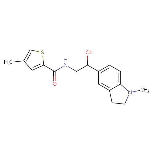N-[2-hydroxy-2-(1-methyl-2,3-dihydro-1H-indol-5-yl)ethyl]-4-methylthiophene-2-carboxamide