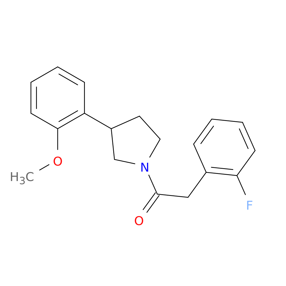 2-(2-fluorophenyl)-1-[3-(2-methoxyphenyl)pyrrolidin-1-yl]ethan-1-one