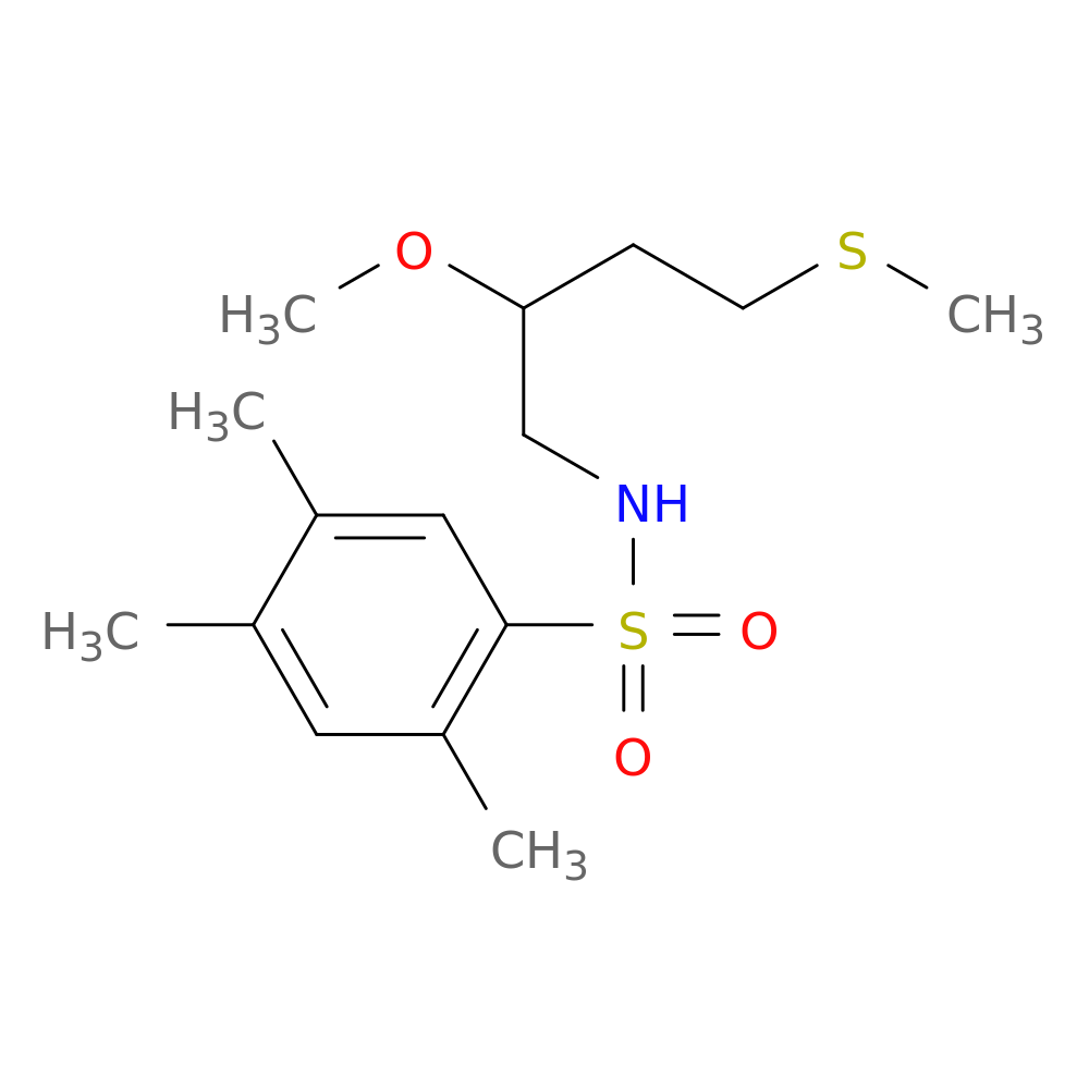 N-[2-methoxy-4-(methylsulfanyl)butyl]-2,4,5-trimethylbenzene-1-sulfonamide