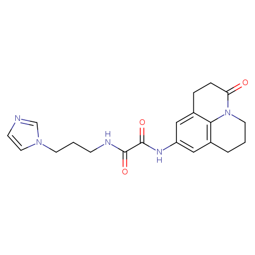 N-[3-(1H-imidazol-1-yl)propyl]-N'-{2-oxo-1-azatricyclo[7.3.1.0^{5,13}]trideca-5,7,9(13)-trien-7-yl}ethanediamide
