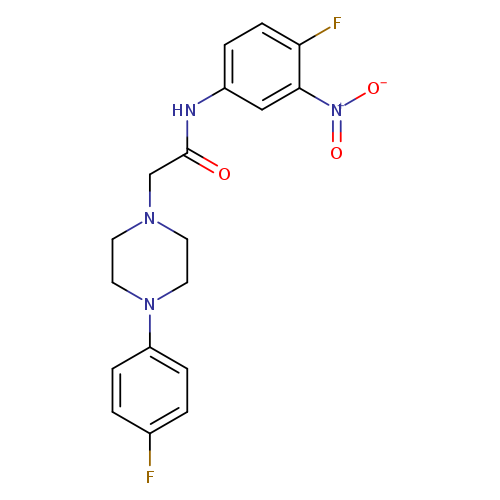 N-(4-fluoro-3-nitrophenyl)-2-[4-(4-fluorophenyl)piperazin-1-yl]acetamide