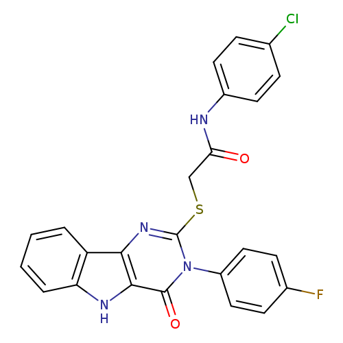 N-(4-chlorophenyl)-2-{[3-(4-fluorophenyl)-4-oxo-3H,4H,5H-pyrimido[5,4-b]indol-2-yl]sulfanyl}acetamide