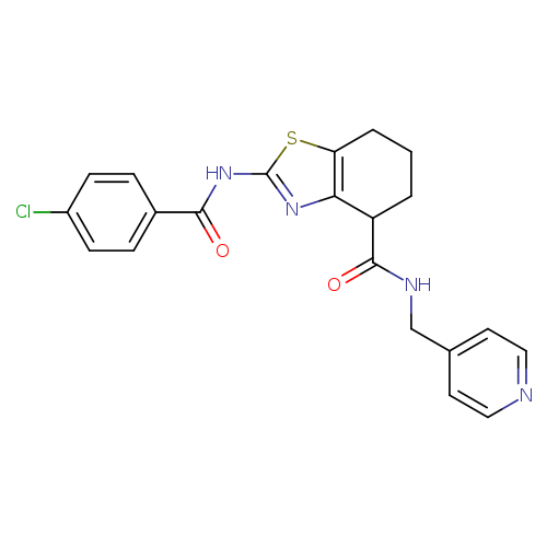 2-(4-chlorobenzamido)-N-[(pyridin-4-yl)methyl]-4,5,6,7-tetrahydro-1,3-benzothiazole-4-carboxamide