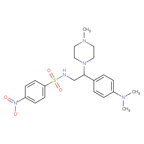 N-{2-[4-(dimethylamino)phenyl]-2-(4-methylpiperazin-1-yl)ethyl}-4-nitrobenzene-1-sulfonamide