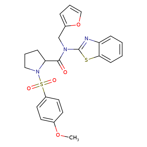 N-(1,3-benzothiazol-2-yl)-N-[(furan-2-yl)methyl]-1-(4-methoxybenzenesulfonyl)pyrrolidine-2-carboxamide