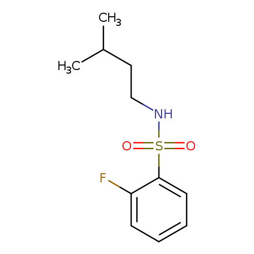 2-fluoro-N-(3-methylbutyl)benzene-1-sulfonamide