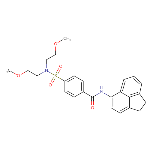 4-[bis(2-methoxyethyl)sulfamoyl]-N-(1,2-dihydroacenaphthylen-5-yl)benzamide