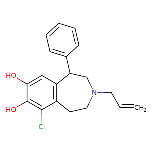 1H-3-Benzazepine-7,8-diol,6-chloro-2,3,4,5-tetrahydro-1-phenyl-3-(2-propen-1-yl)-