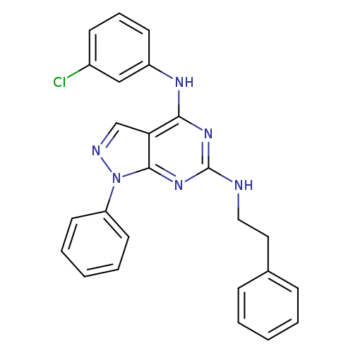 N4-(3-chlorophenyl)-1-phenyl-N6-(2-phenylethyl)-1H-pyrazolo[3,4-d]pyrimidine-4,6-diamine